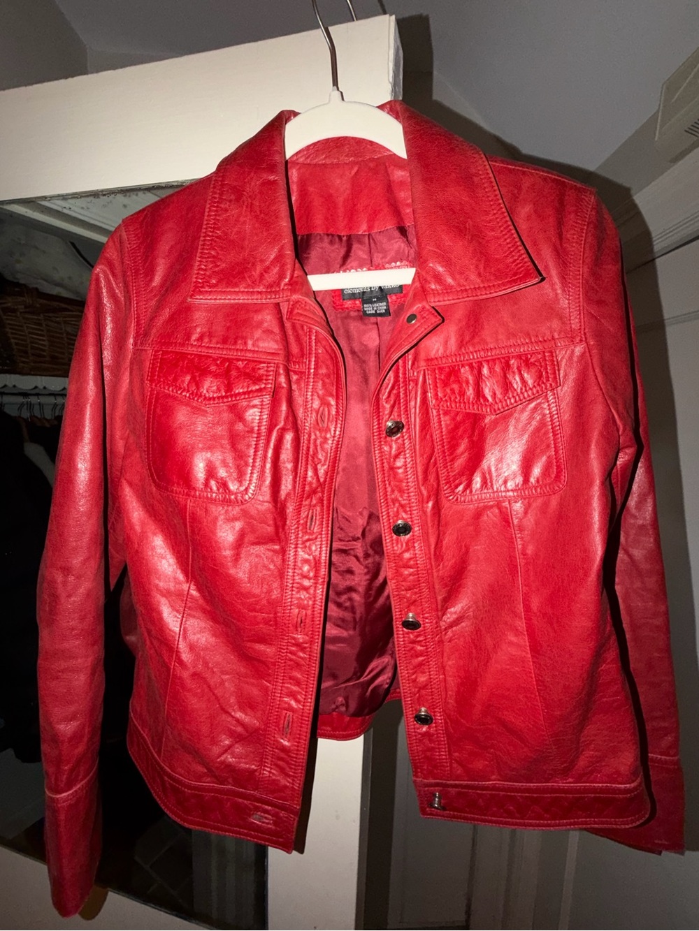 Vintage Red Leather Jacket